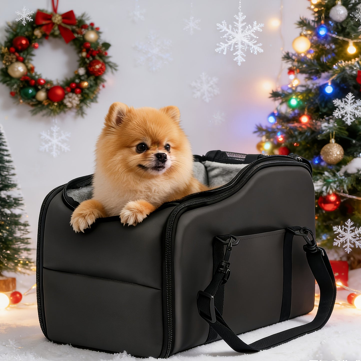 Pet Booster Seat for Cars, Dog Car Carrier with Safety Harness, Central Control Pet Nest, Portable Travel Vehicle Pet Bed for Small Dogs, Cats Easy-Clean & Sturdy Construction | Ideal Gift for Pet Owners