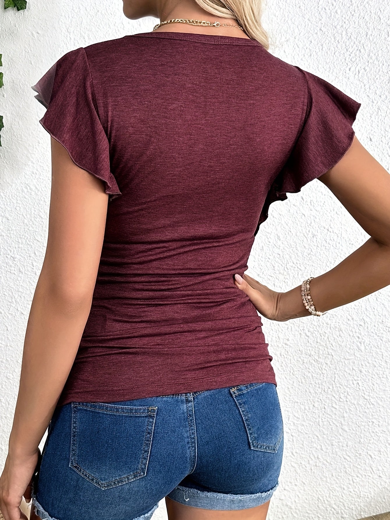 Maternity Casual Regular Fit Stretchy Round Neck T-Shirt