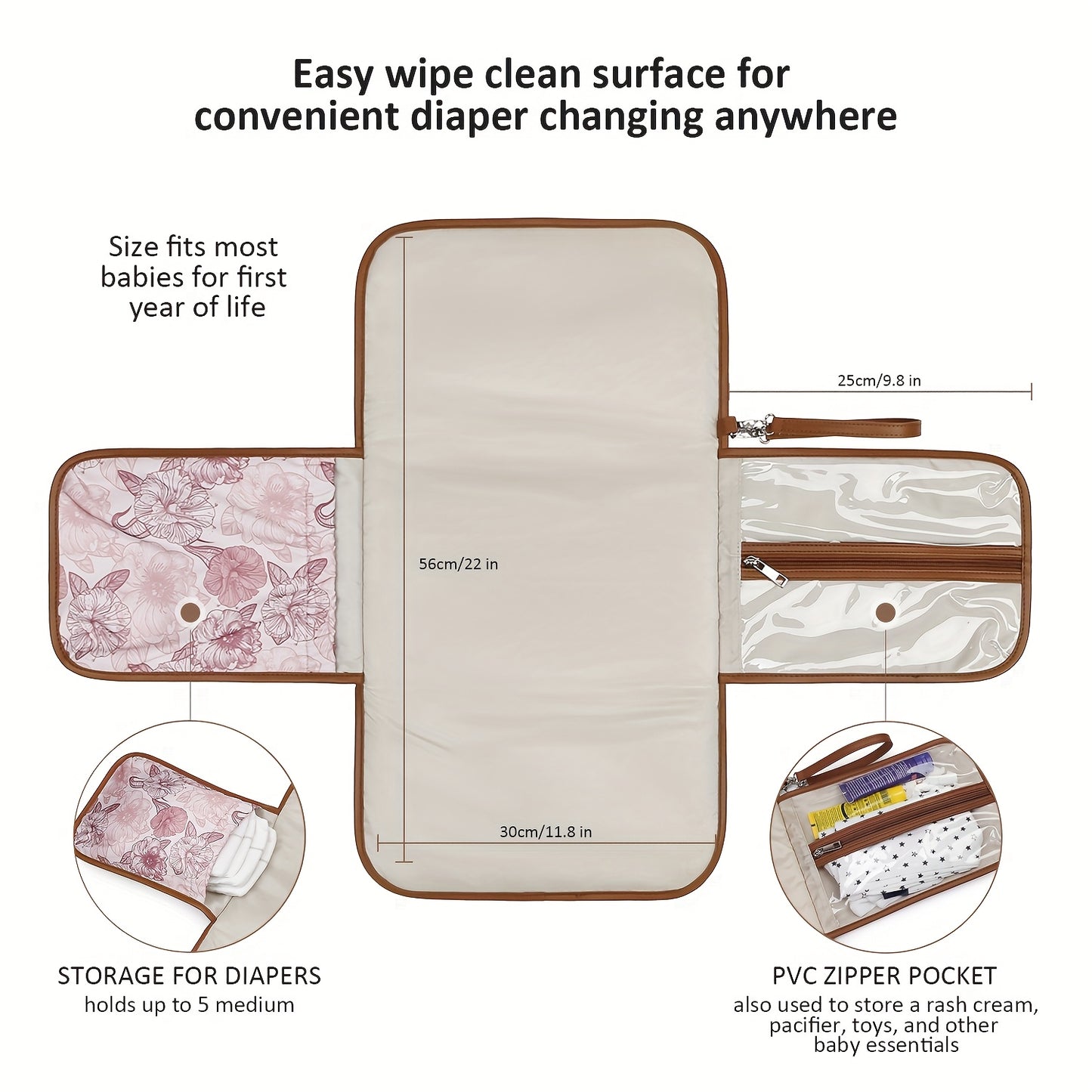 1pc Portable Changing Pad - Multifunctional Wet Wipes Holder & Diaper Changing Table Pad Suitable for Diaper Bag, Essentials, -Haves
