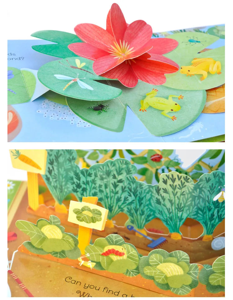 Young Children's Pop Up 3D Flap Picture English Books Fairy Tales Bedtime Reading Enlighten Learning Gift Montessori