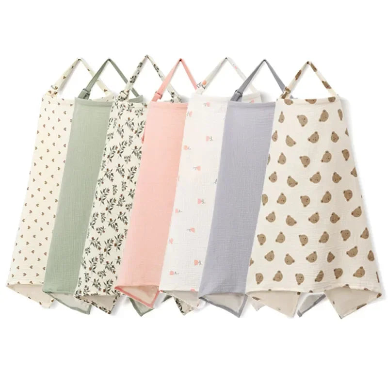 Mother Breastfeeding Cotton Cover Baby Feeding Nursing Covers Adjustable Privacy Breastfeeding Apron Stroller Blanket