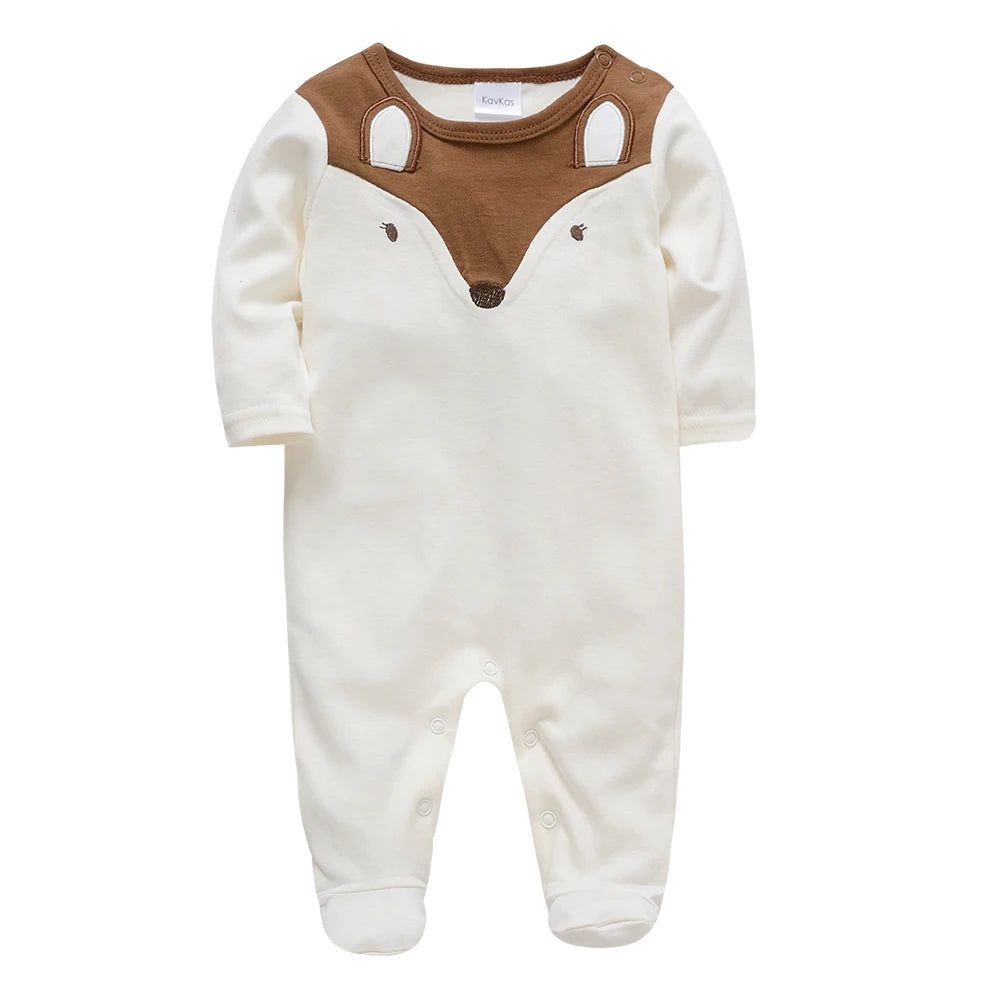 100% Cotton New Born Baby Long Sleeve Romper Cartoon Boys Girls ,  0-12 Monthes