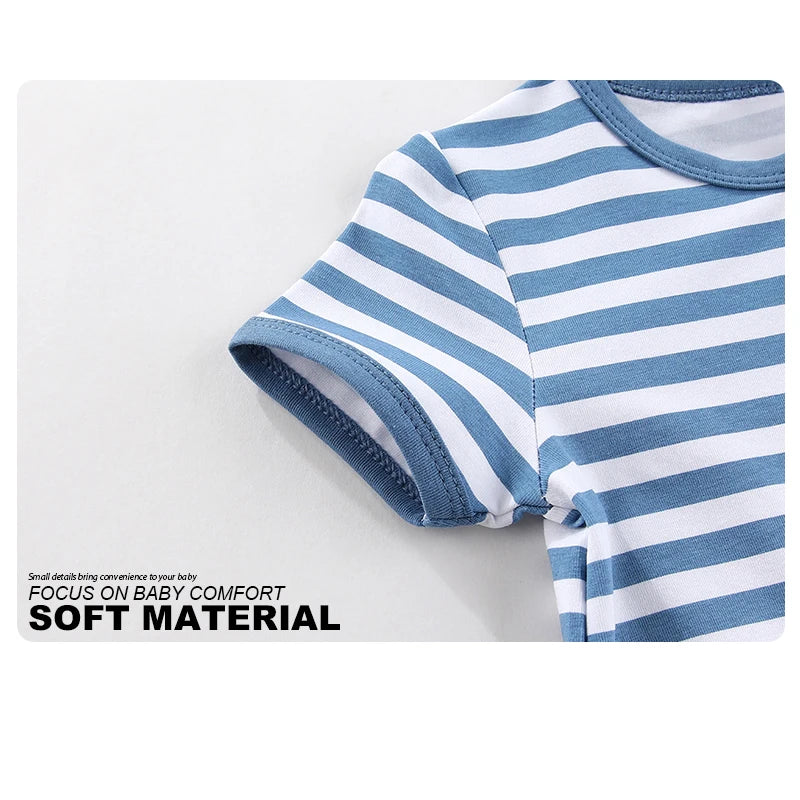 95% Cotton, 5% Elastane, Newborn Boy Girl Zipper Rompers Simple Fashion Baby Unisex Jumpsuits Summer Short Sleeve,  0-24 Months Infant Clothes