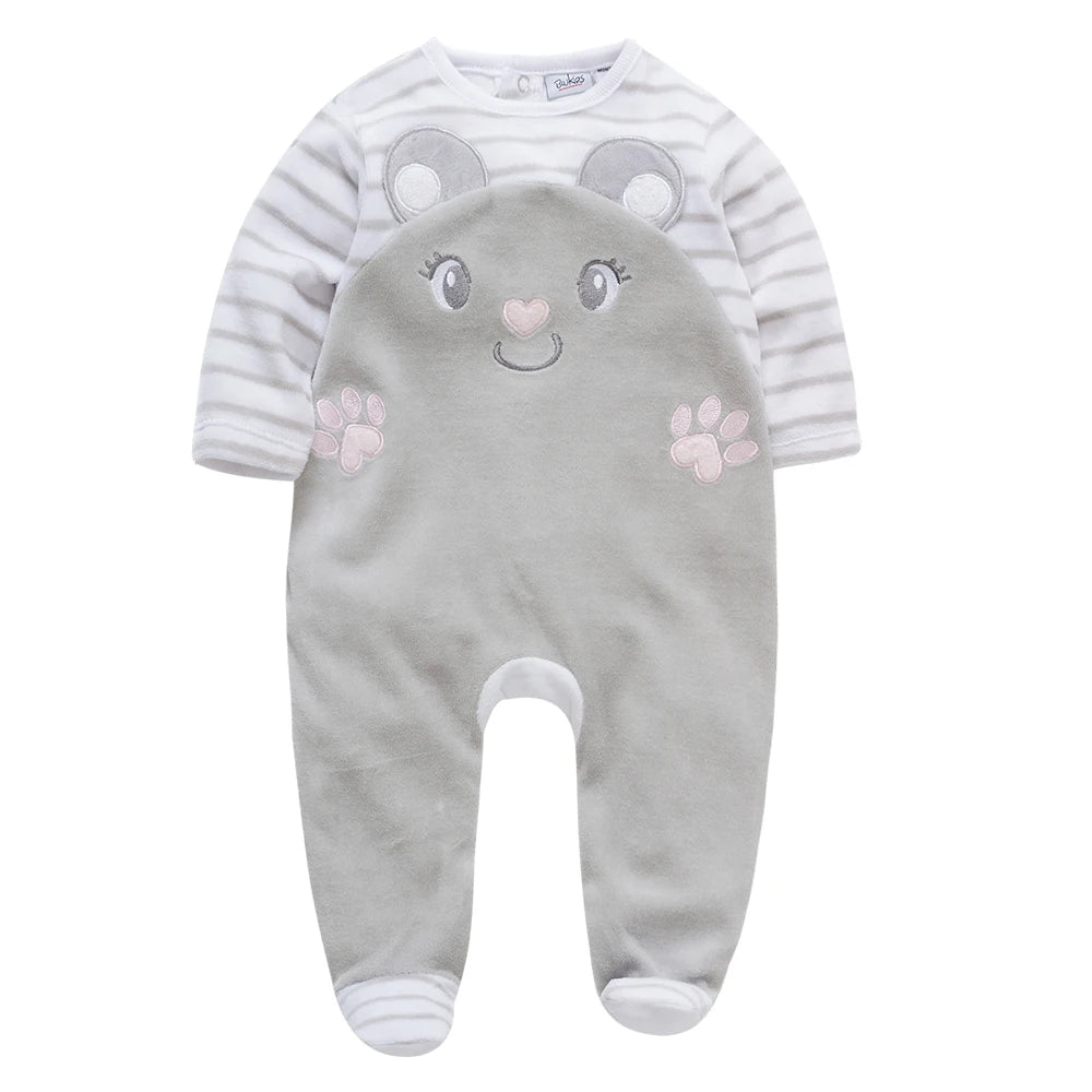 100% Cotton New Born Baby Long Sleeve Romper Cartoon Boys Girls ,  0-12 Monthes