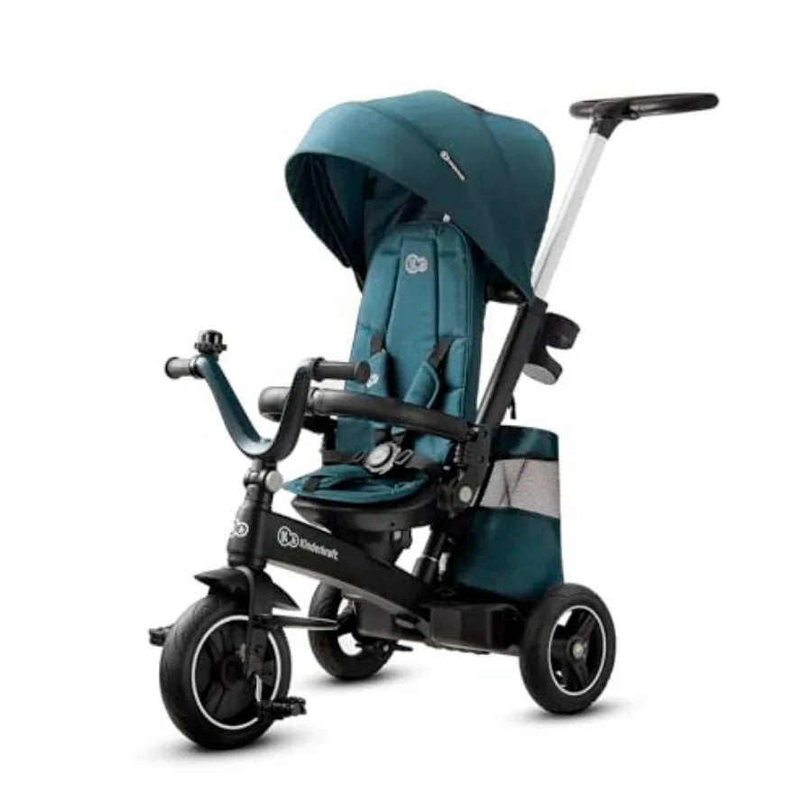 5-in-1 Stroller Trike for Toddlers, Swivel seat 360° Rotation, Waterproof Material with UPF50+ Filter