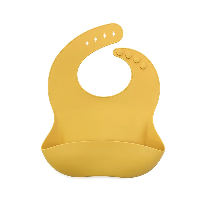 Soft Silicone Adjustable Unisex Baby Toddler Bibs