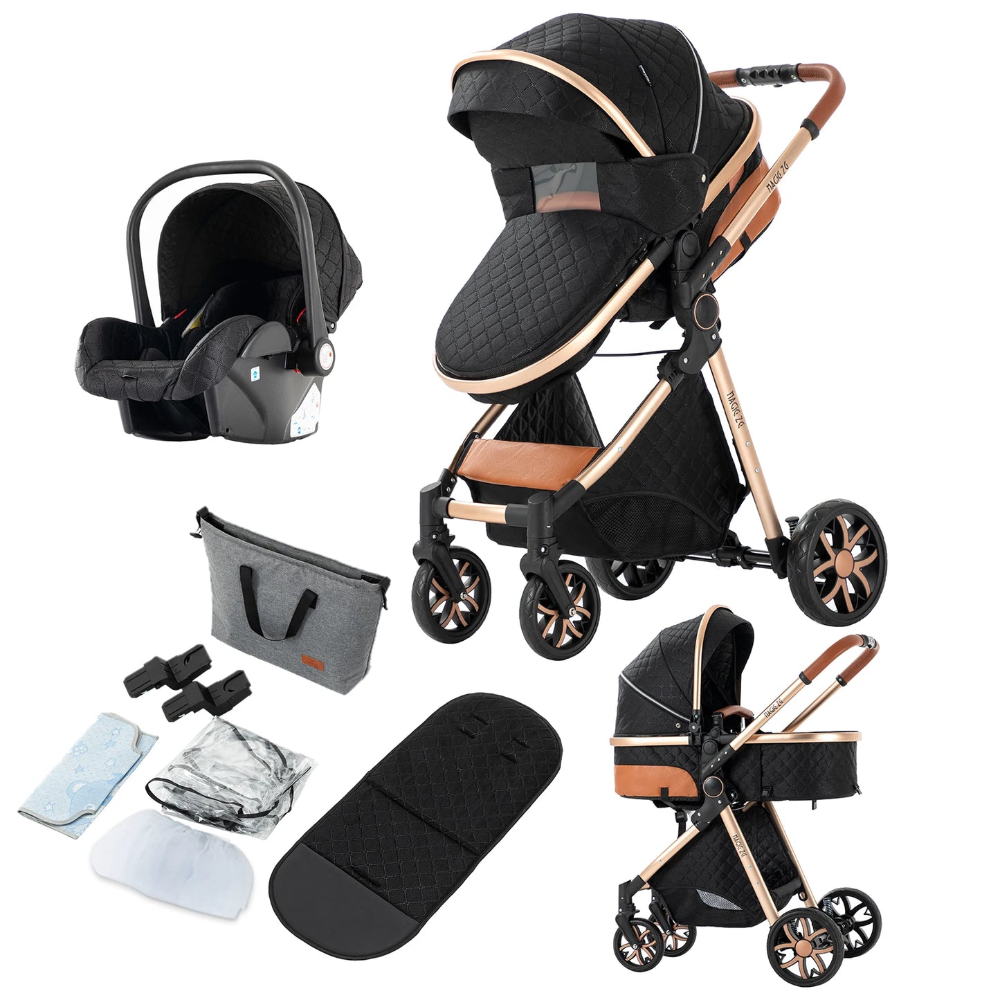 3 In 1 Baby Cars Stroller for Newborns Baby Accessories Baby Pram Buggies Stroller Lightweight Stroller Infant Multifuctional