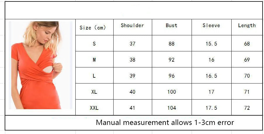 Maternity Nursing Short Sleeve Cross Pleated Side Open Breastfeeding T-Shirt Top
