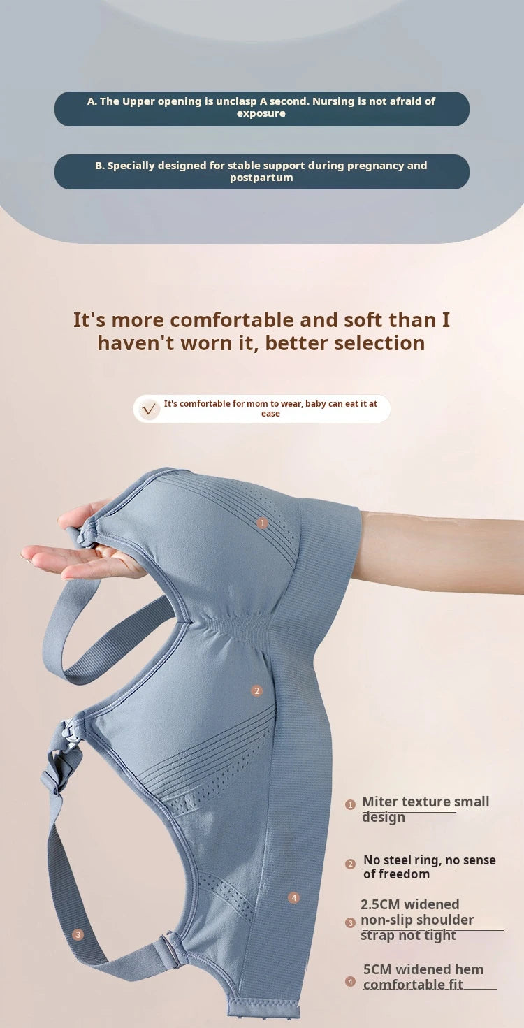 Nursing  Breastfeeding Breathable Push Up Bra, 1Pc