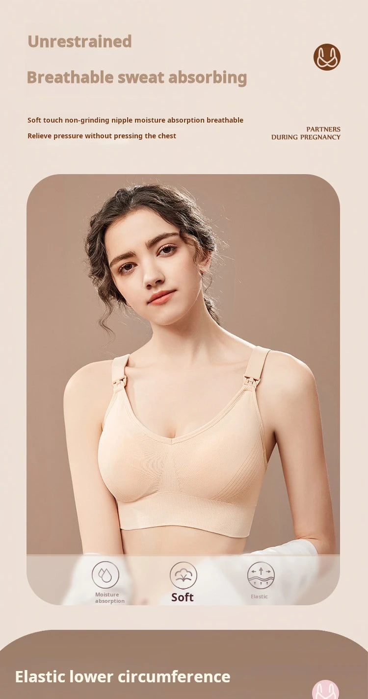 Nursing  Breastfeeding Breathable Push Up Bra, 1Pc