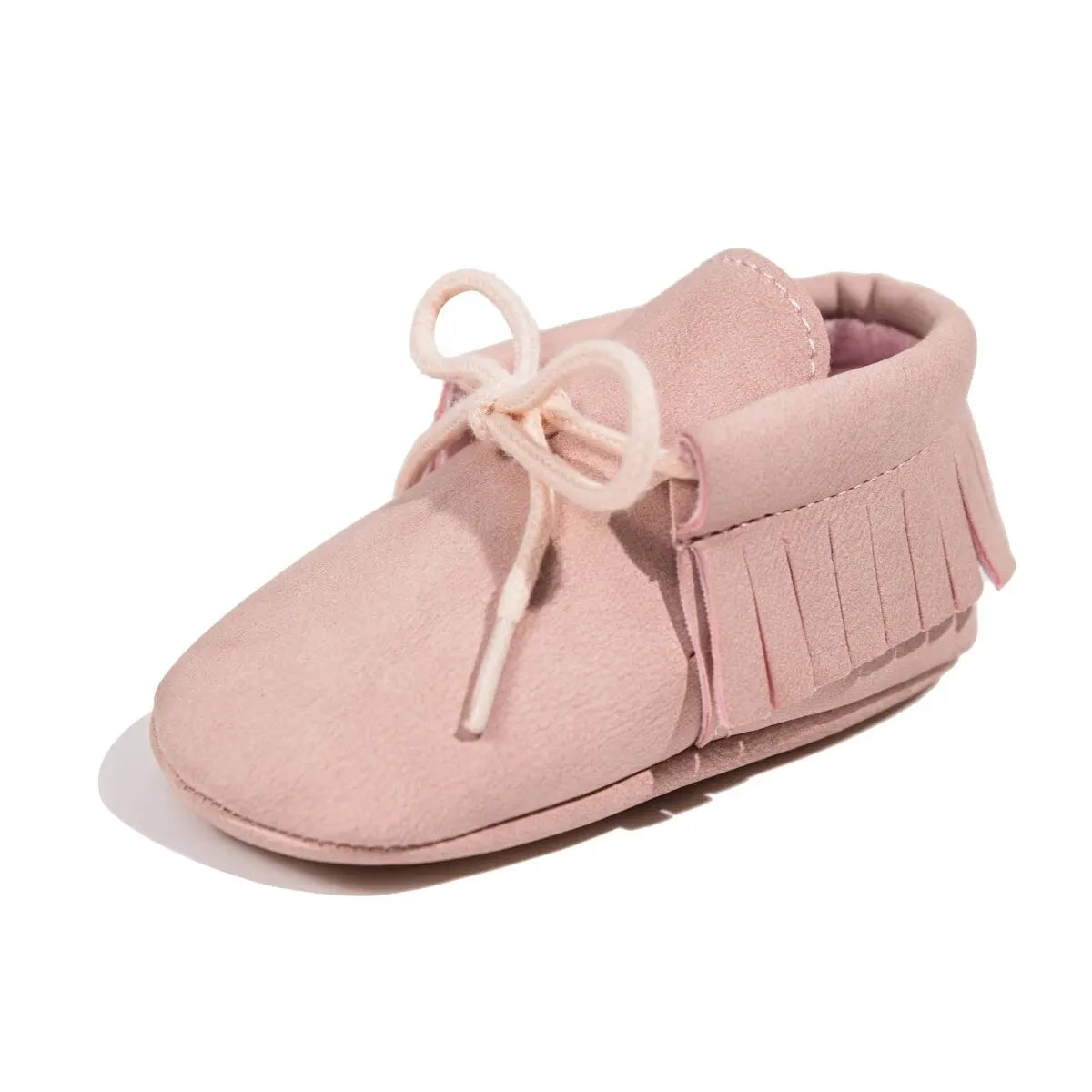 Baby Fringe Moccasins (0-18M) Boys Girls Shoes Tie Casual Baby Shoes Lace Tassel Soft Bottom Newborn First Walker Toddler Crib Shoes