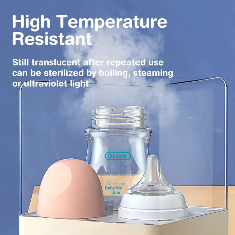 Newborn Baby Glass Bottles Anti-flatulence Milk Feeding Bottles Infant 0-3 Month BPA Free - 2PCS, 90ML/160ML