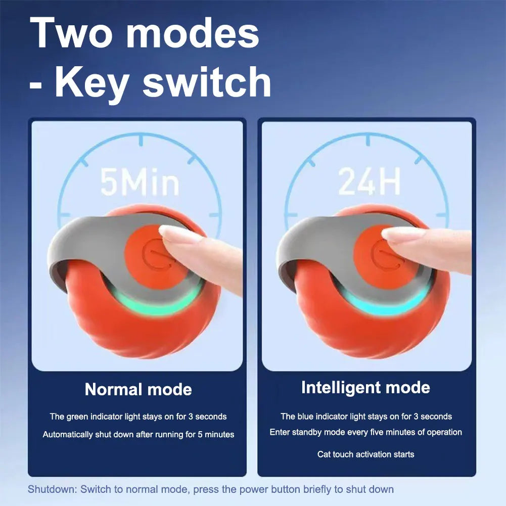 Smart Cat Toy Ball Electronic Interactive Pet Toy Moving Ball Rechargeable Automatic Moving Bouncing