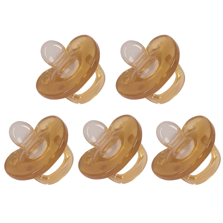 Baby Silicone Pacifier For Soothing Nighttime Sleep Flat Soft Breathable Design Baby Accessories Newborn