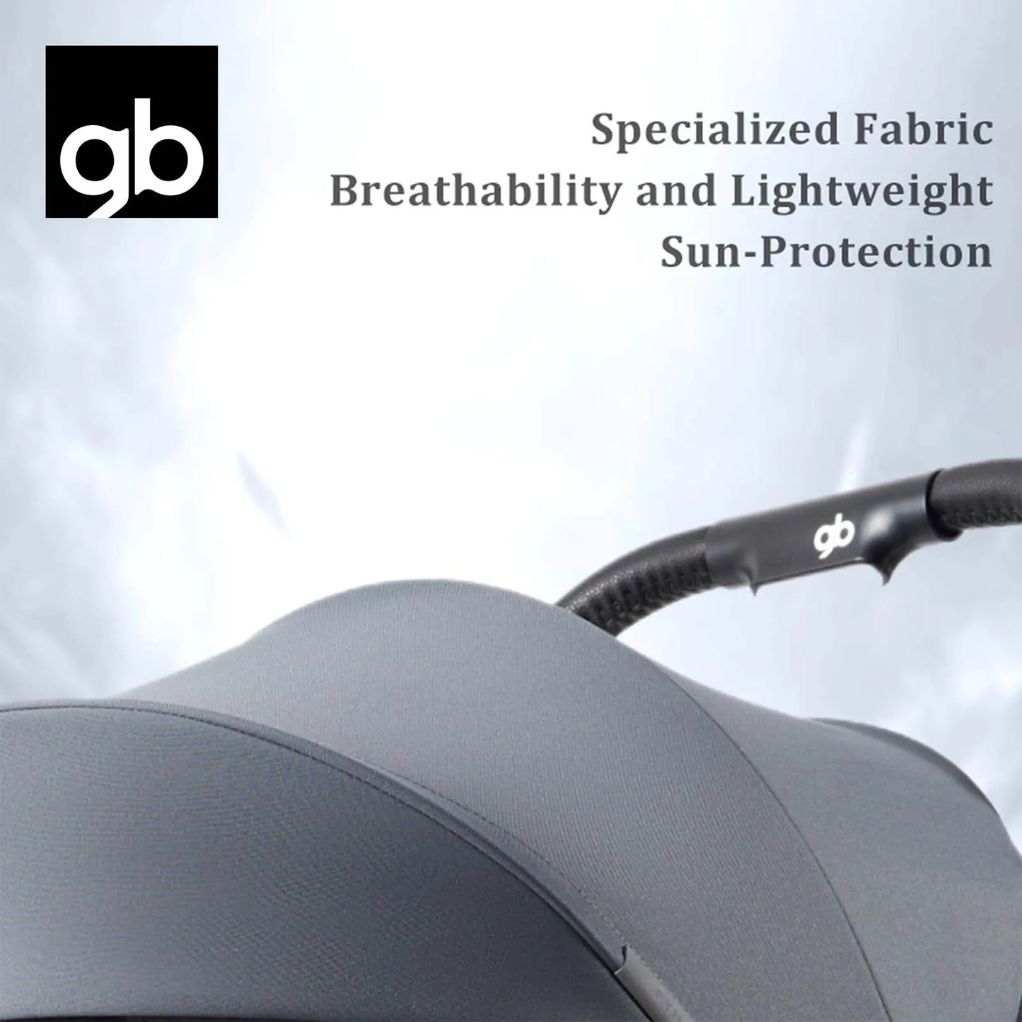 Gb FYN Carbon Fiber Stroller - Ultra-Lightweight 3.9kg/8.6lbs, One-Hand Fold,  Airplane & GT Friendly, with Cargo Basket, Canopy