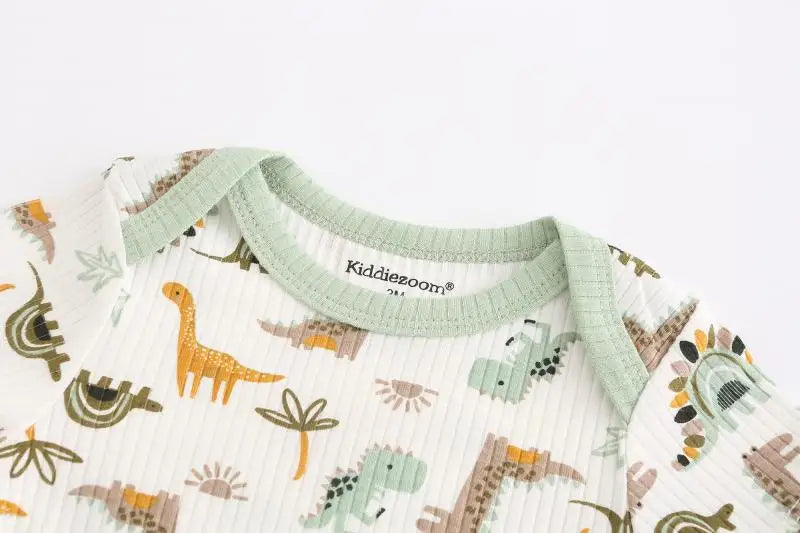 95% Cotton Newborn Baby Onesies Four Seasons Fashion Cartoon Short Sleeve Baby Boy Girl Bodysuits Soft Unisex- 5 Pcs/Lot