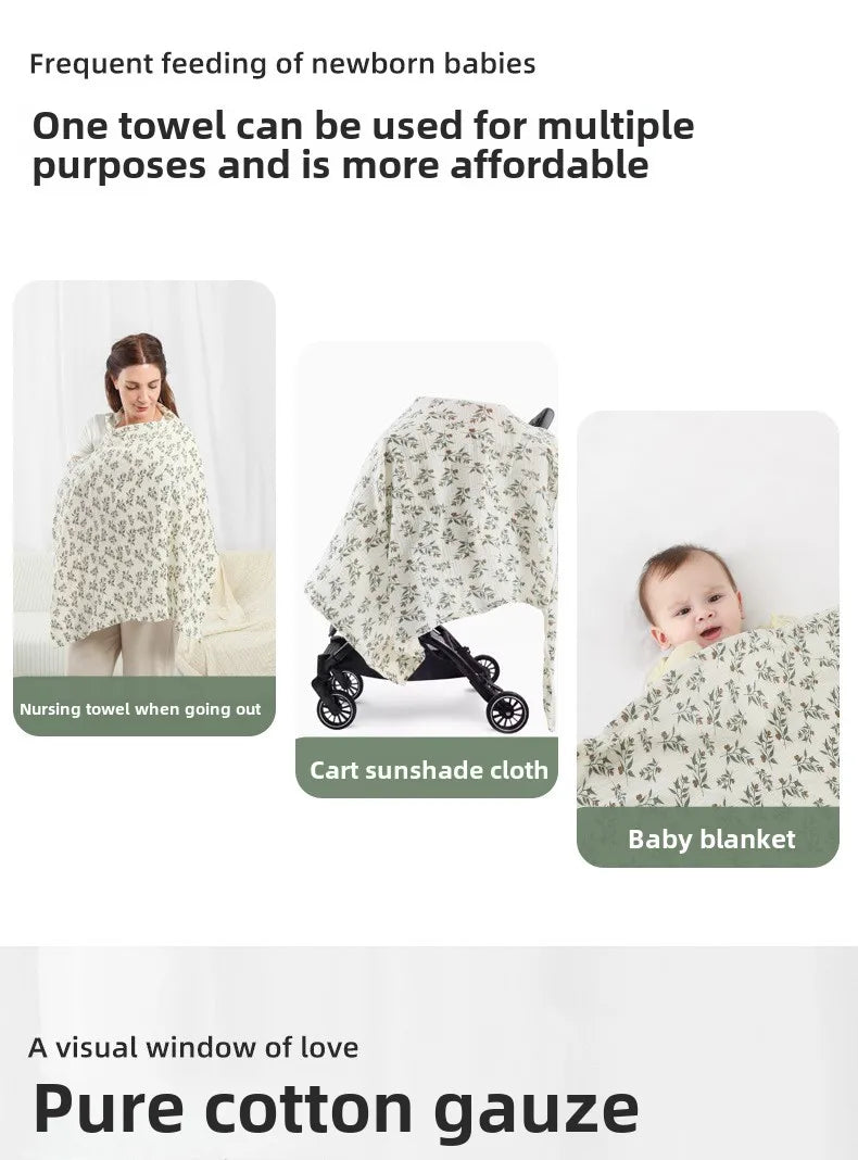 Mother Breastfeeding Cotton Cover Baby Feeding Nursing Covers Adjustable Privacy Breastfeeding Apron Stroller Blanket