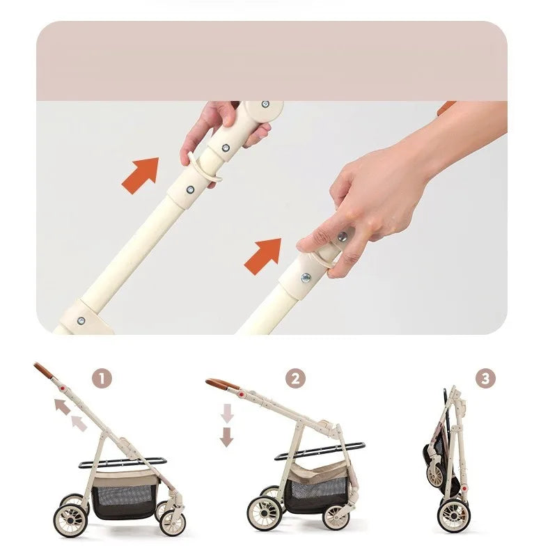 3-in-1 Pet Stroller for Cats & Dogs Detachable Carrier Storage Basket One-Hand Fold & 4-Wheel Brakes  cat carrier dog carrier