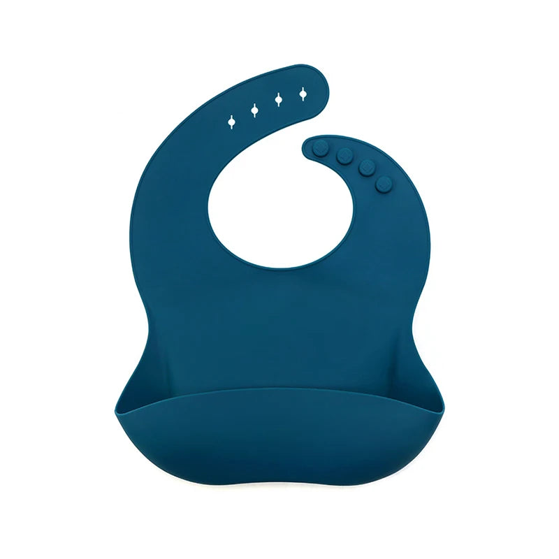 Soft Silicone Adjustable Unisex Baby Toddler Bibs