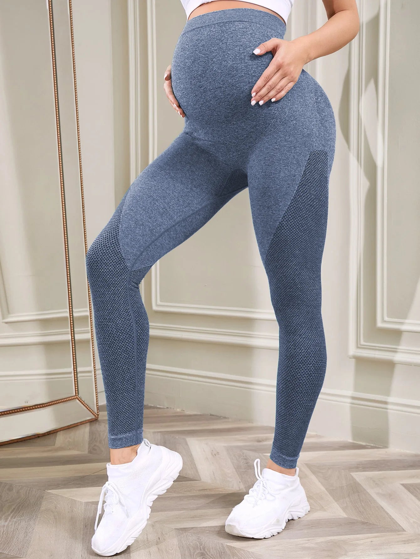 Women's Maternity Leggings Over The Belly Full Length Pregnancy Yoga Pants Active Wear Workout Leggings