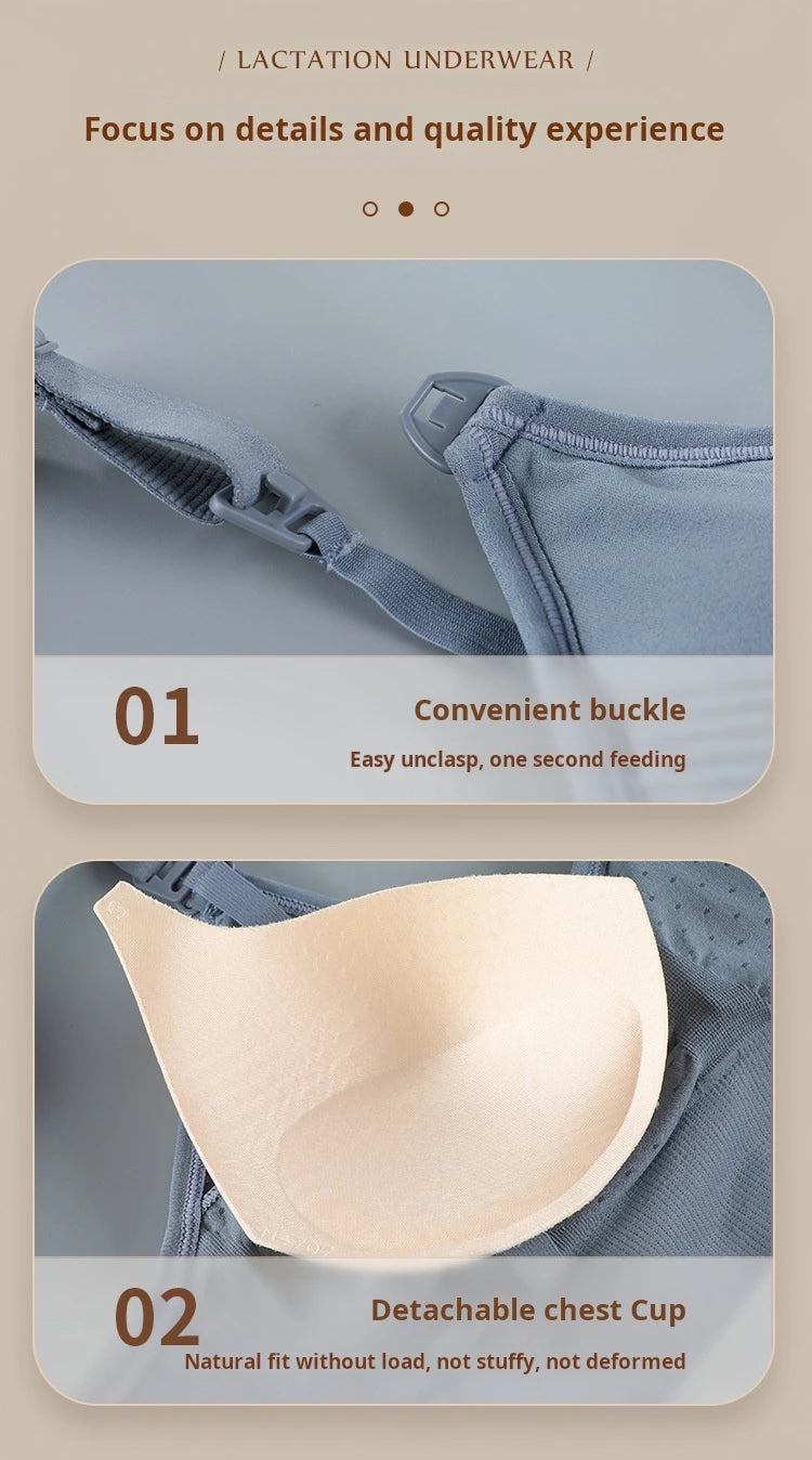 Nursing  Breastfeeding Breathable Push Up Bra, 1Pc