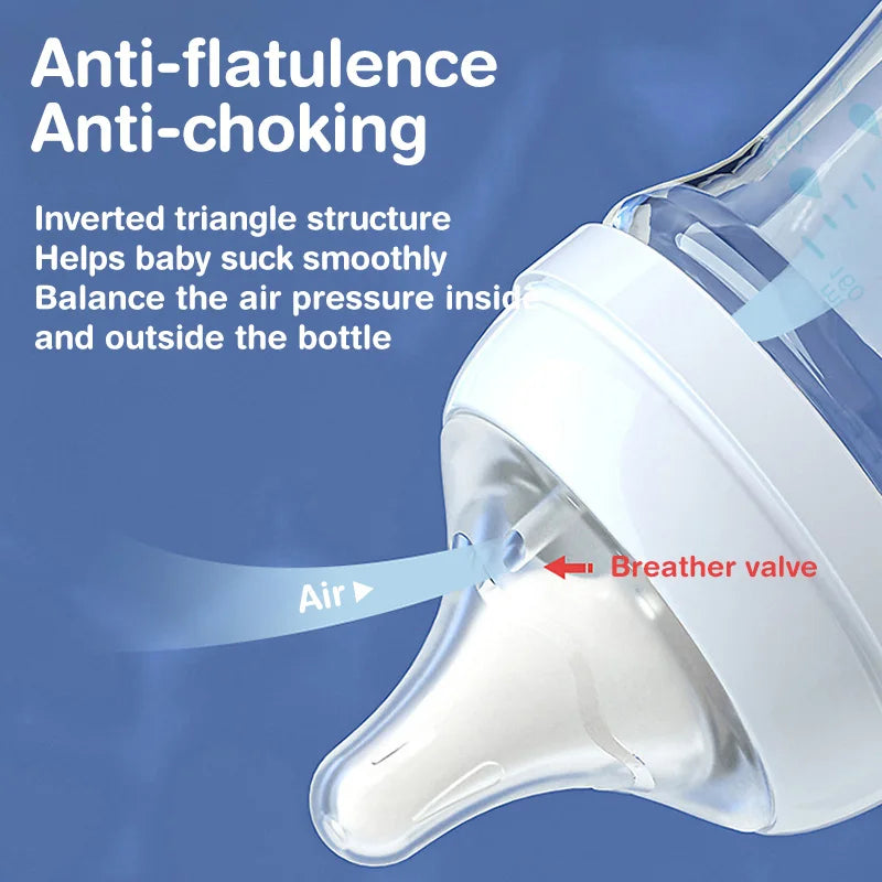 Newborn Glass Feeding Bottles 90ML/160ML Baby Bottle Anti-flatulence Milk Feeding Bottles Infant BPA free, 1PCS