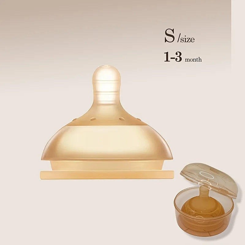 4oz,8oz High Borosilicate Glass Baby Bottle,Nipple,Wide-Neck Feeding Bottle with Bottom Air Balance Hole/Valve,Glass Milk Bottle