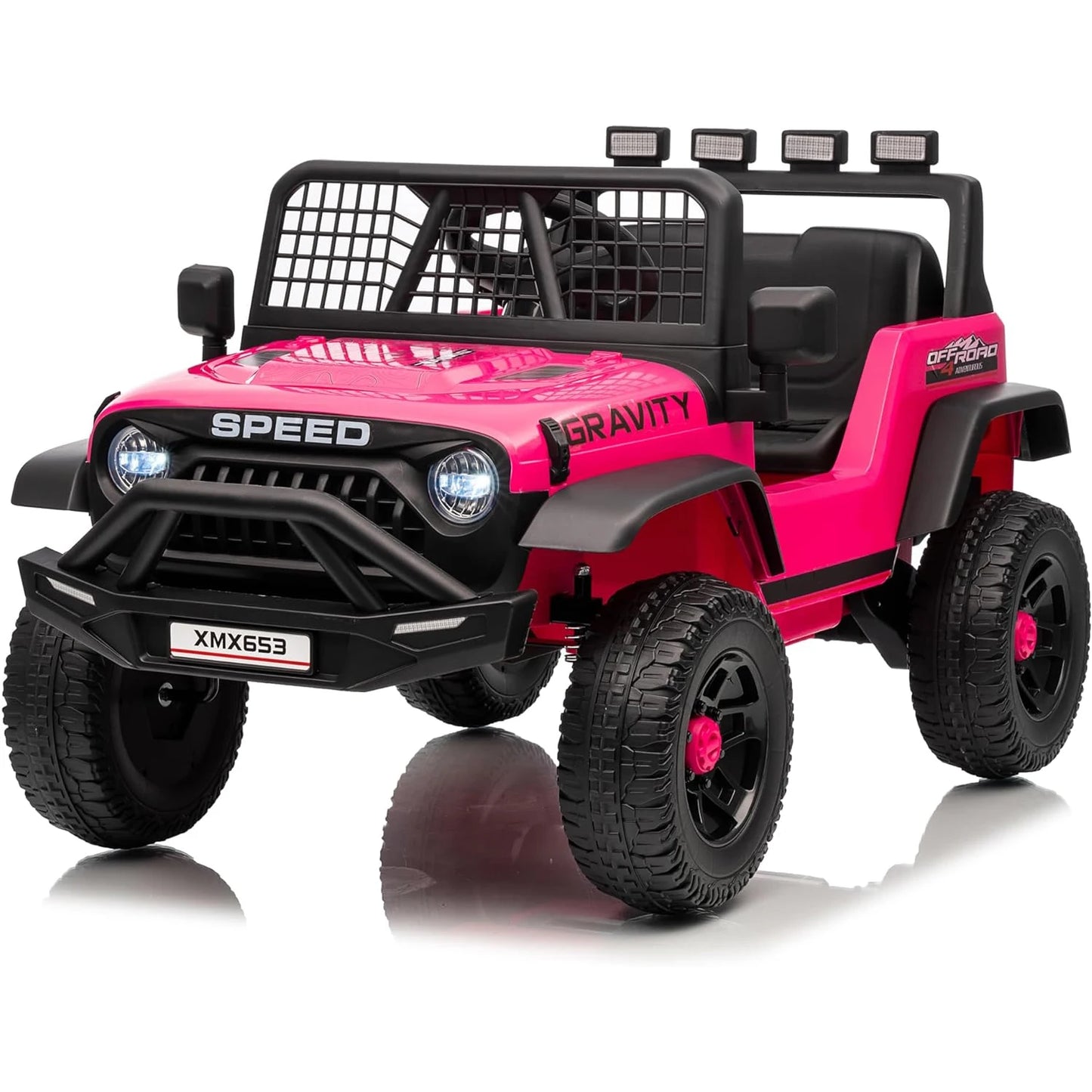 Electric Car for  Toddler Kids Ride On Car with Remote Control Ride On Truck Toy for Boys Girls Bluetooth Music Player LED Light