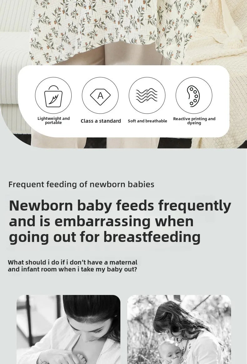 Mother Breastfeeding Cotton Cover Baby Feeding Nursing Covers Adjustable Privacy Breastfeeding Apron Stroller Blanket