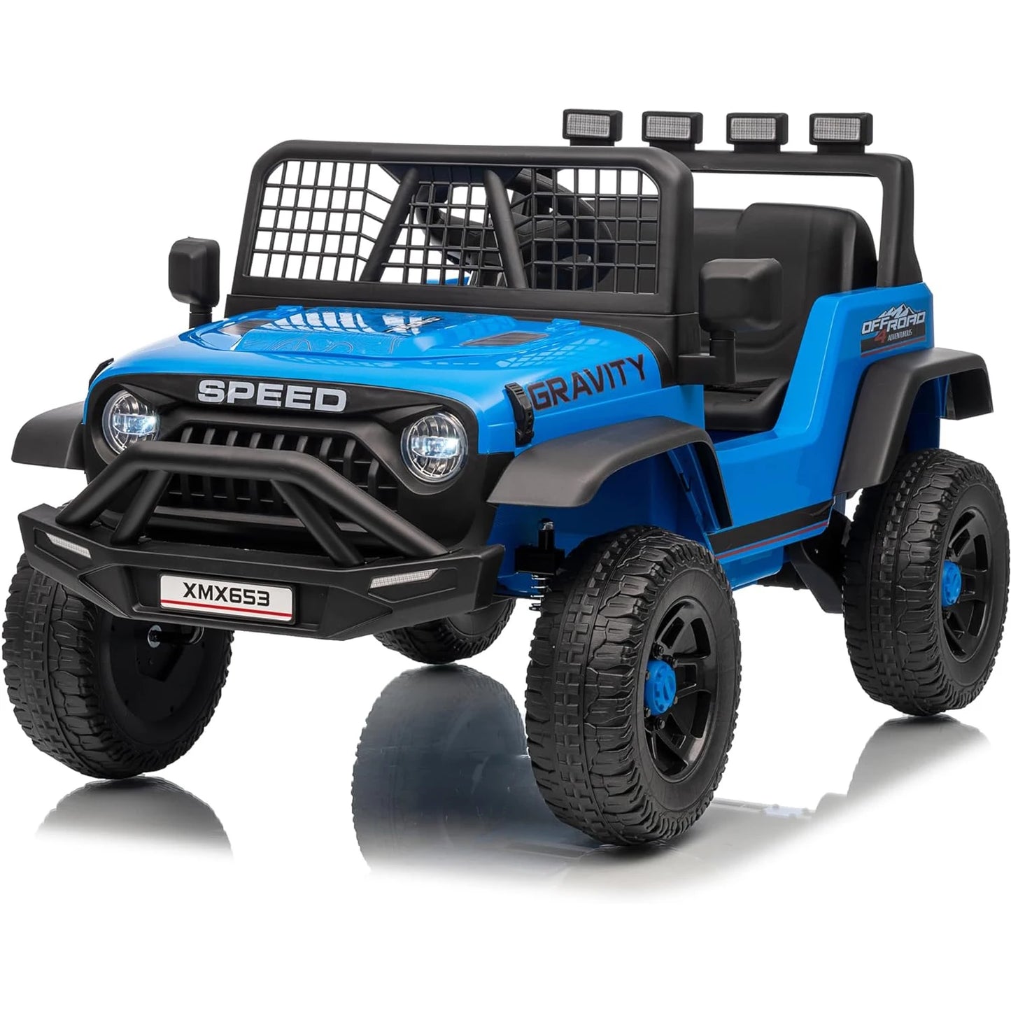 Electric Car for Kids Ride On Car with Remote Control Ride On Truck Toy for Toddler Boys Girls Bluetooth Music Player LED Light