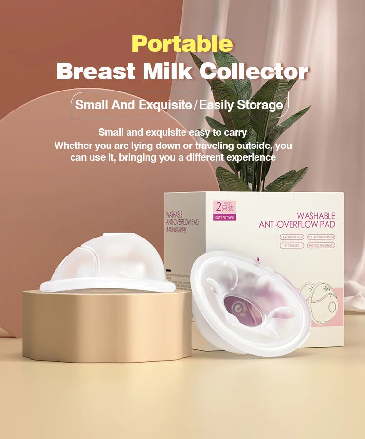 MAMIJOY MSB03 2pcs Wearable Milk Saver for Breastfeeding Manual Breastmilk Collector Silicone Breast Shell Milk Collection Cup