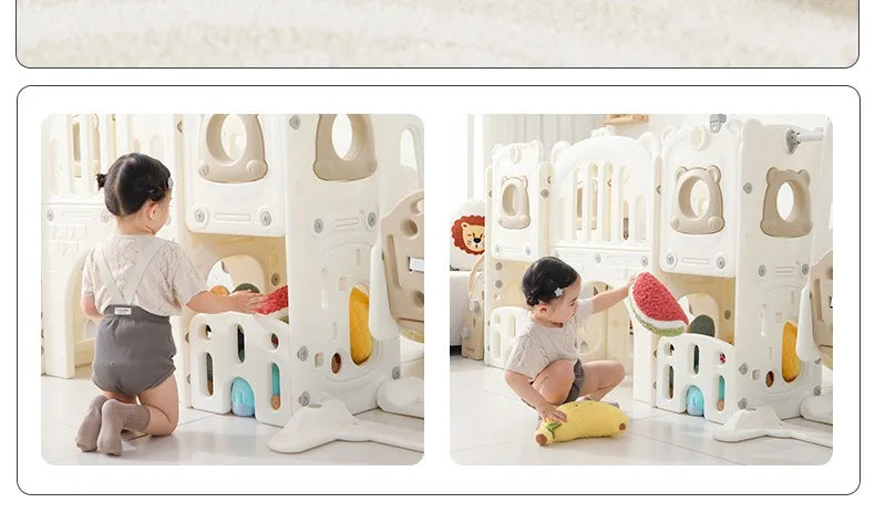 Child Toy Slide Swings Set Combo Indoor Safe Stable Kids Play Equipment Sensing Music Slide for Children From 2 To 10 Years