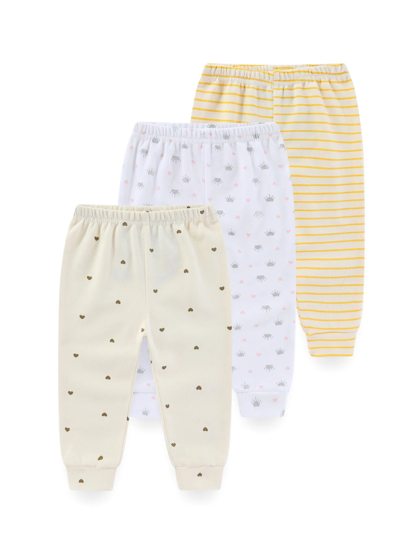 3-Pack Cartoon Baby Pants Cotton Newborn Boy Girl Long Trousers 0-24M Soft Infant Clothes