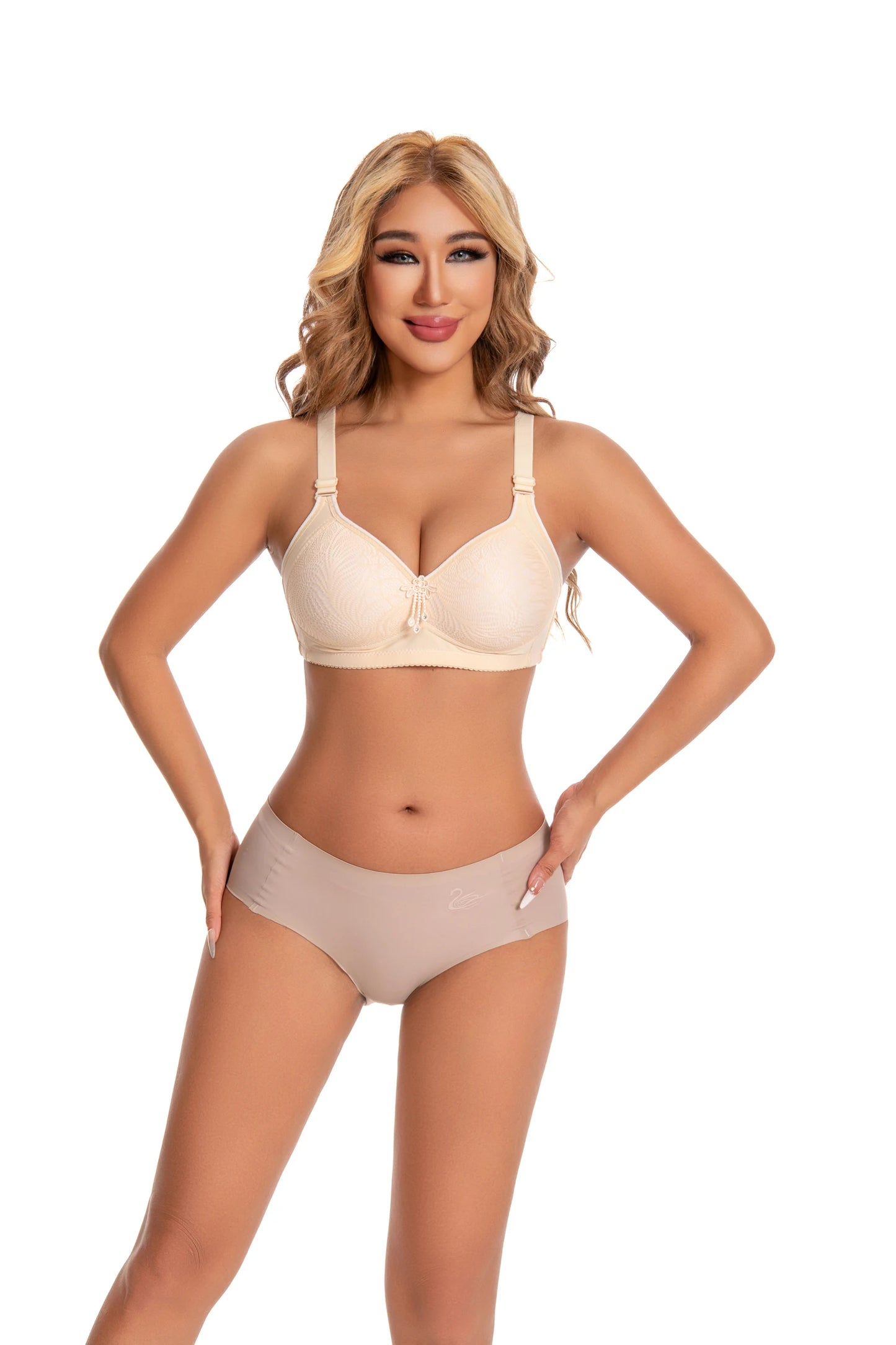 6 Seamless Comfortable Wireless Push-Up Bra Tassel Decor Women's Underwear and Lingerie