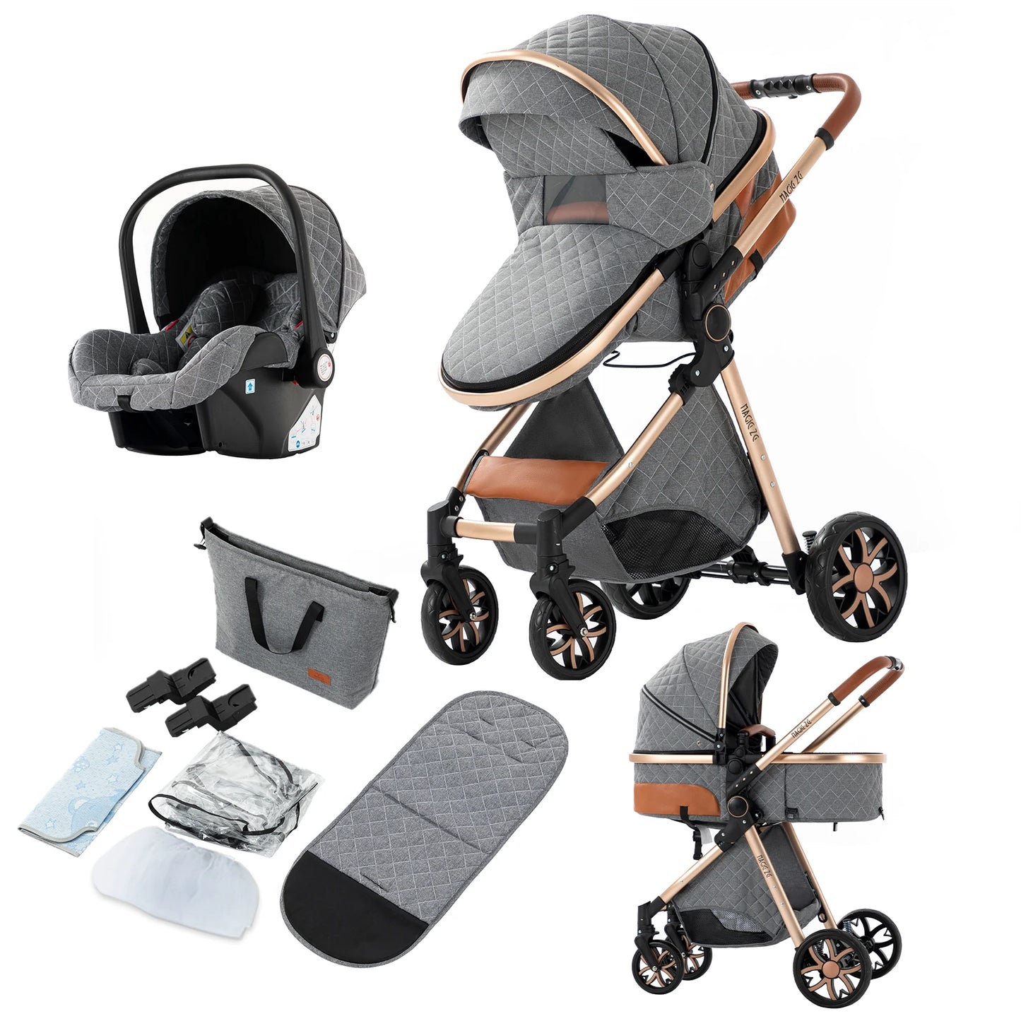 3 In 1 Baby Cars Stroller for Newborns Baby Accessories Baby Pram Buggies Stroller Lightweight Stroller Infant Multifuctional