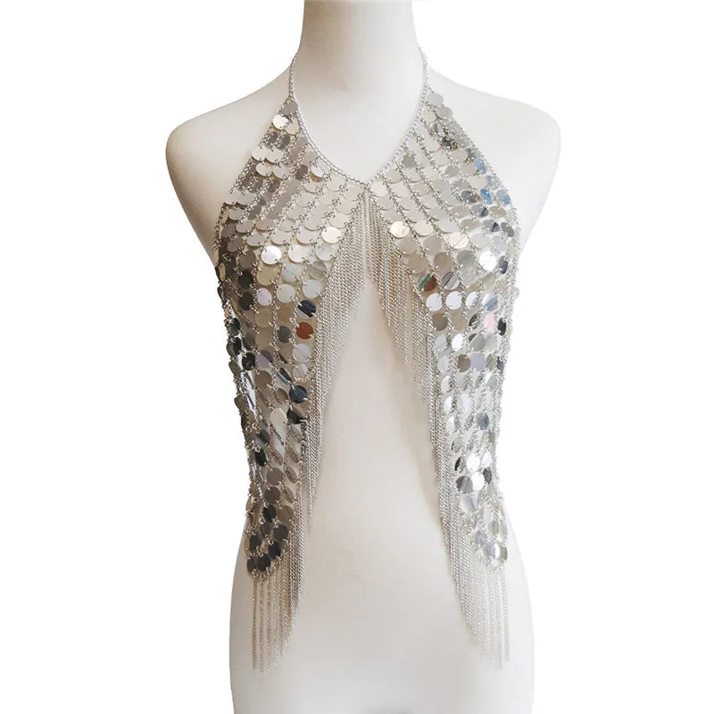 Maternity Photography Props Accessories Punk Style Halter Tops For Pregnancy Photo Shoot Tassels Sequins Maternity Tops