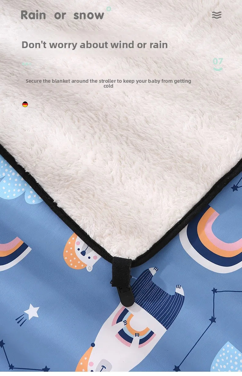 Stroller windproof blanket Stroller blanket Windproof waterproof Go out convenient to keep warm