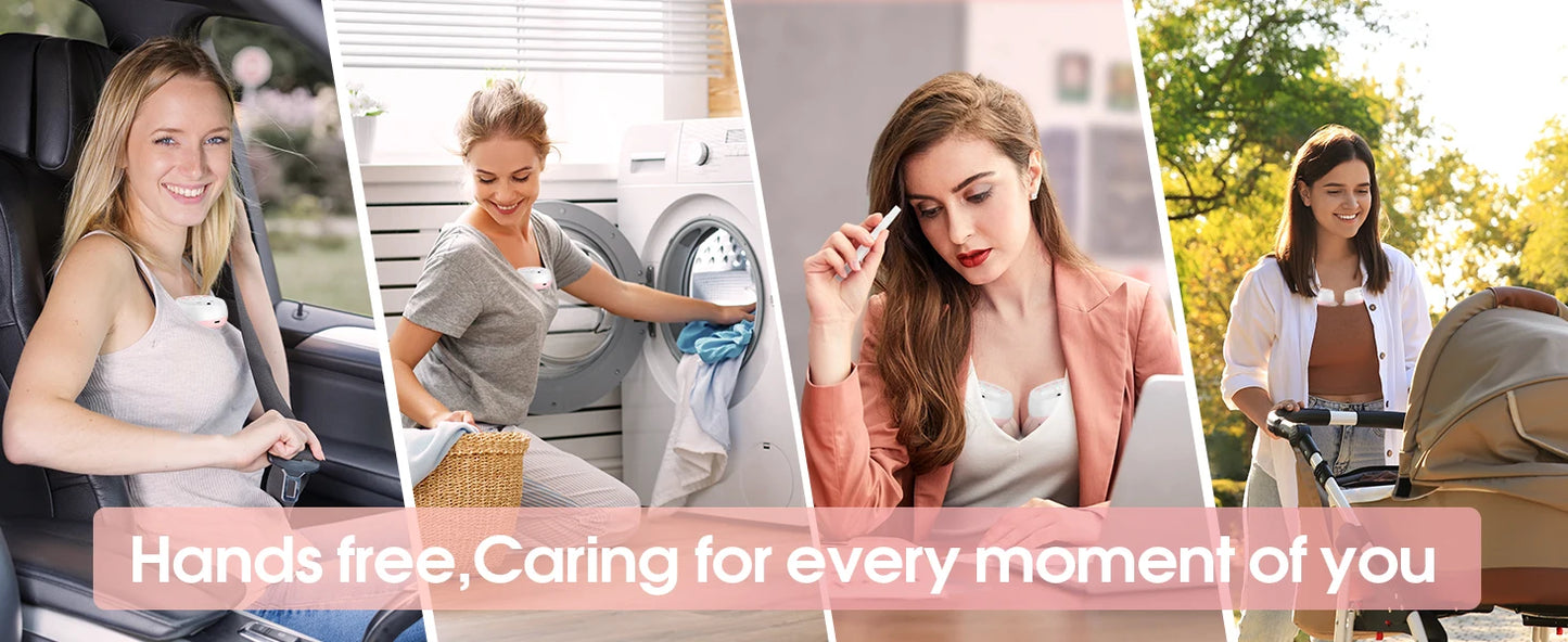 2 Pcs Electric Wearable Breast Pump 1200mAh USB Chargable Silent Milk Extractor Painless Automatic Milker Comfort Breastfeeding