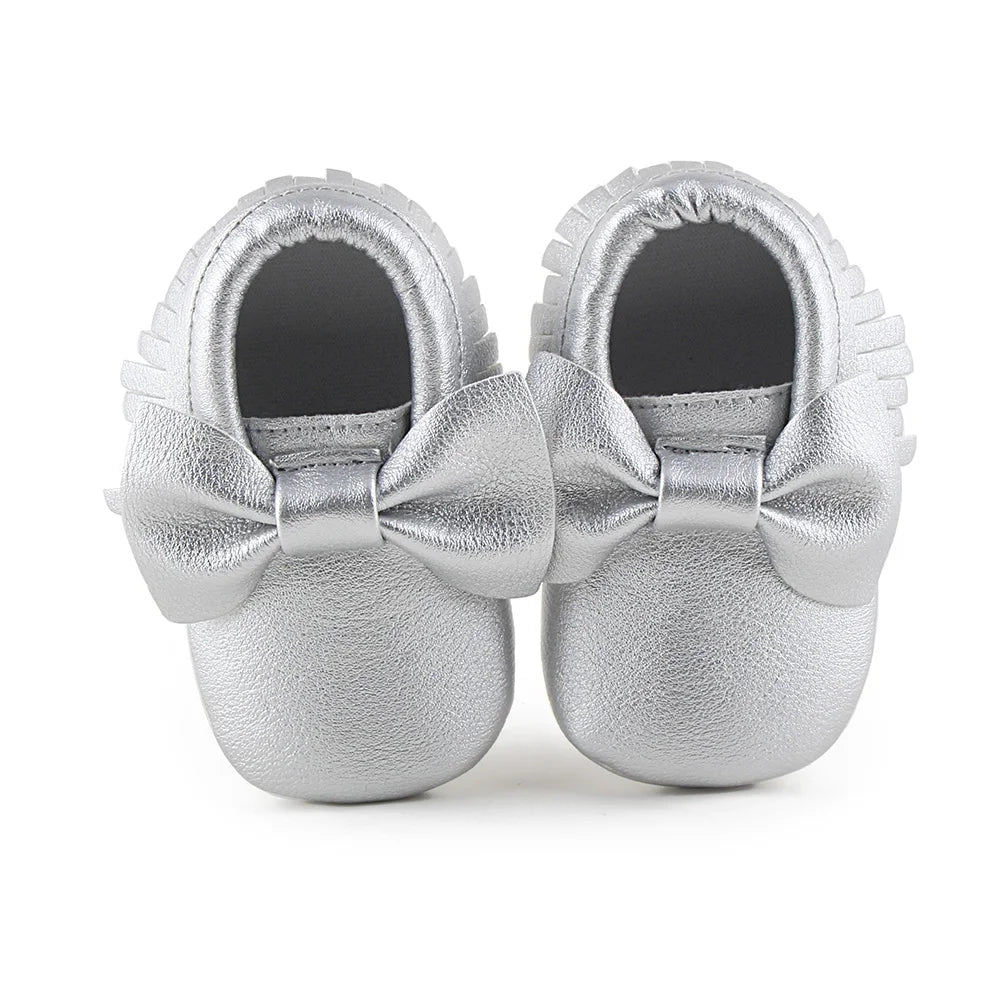Girl Newborn moccasins Baby (0-18M)  First Walker Princess Bowknot Fringe Toddler Baby Crib Shoes Casual