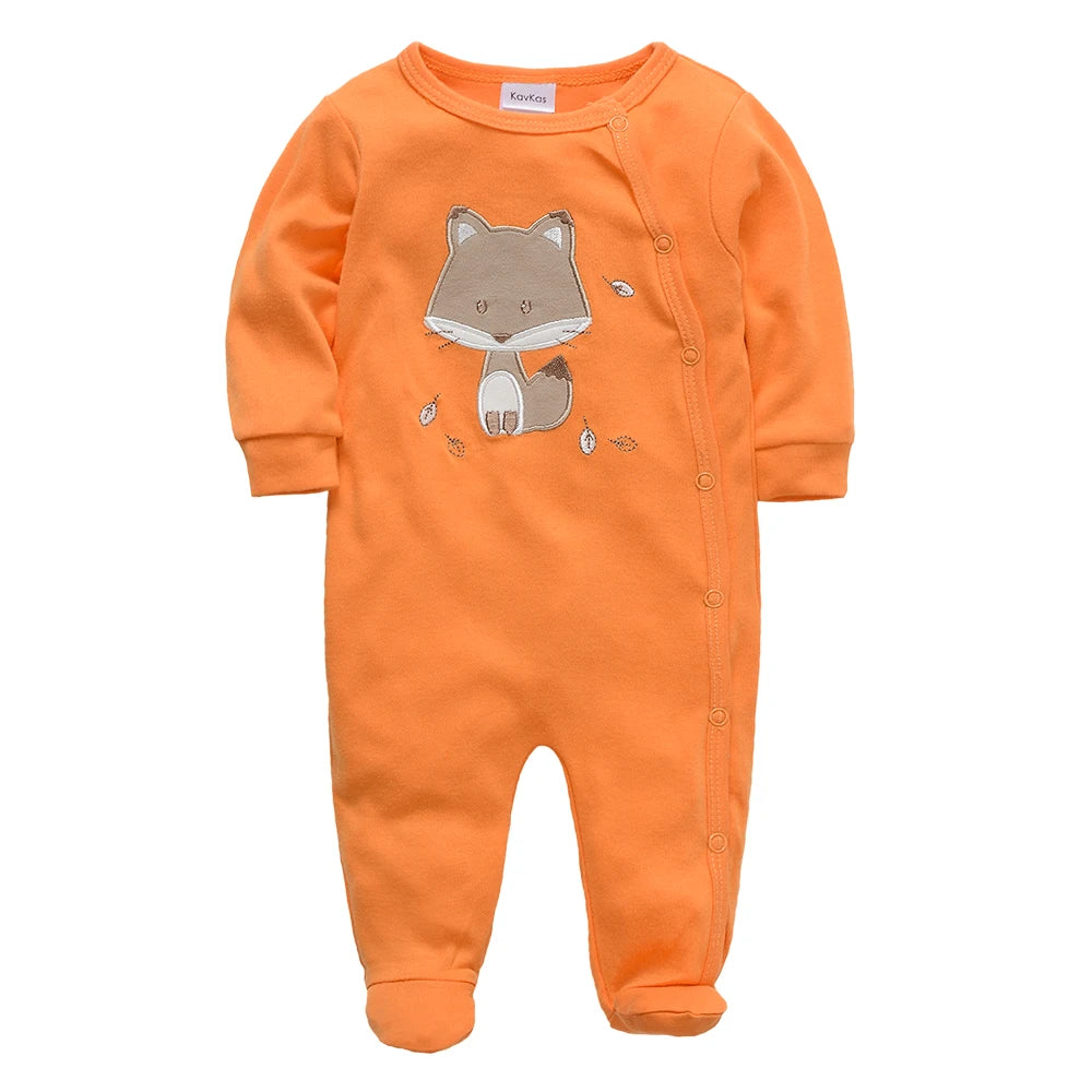 100% Cotton New Born Baby Long Sleeve Romper Cartoon Boys Girls ,  0-12 Monthes