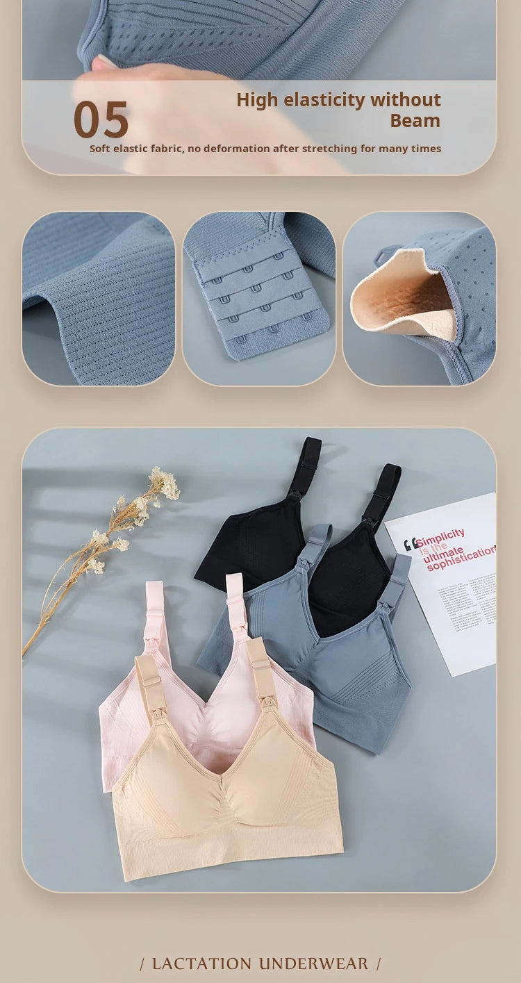 Nursing  Breastfeeding Breathable Push Up Bra, 1Pc
