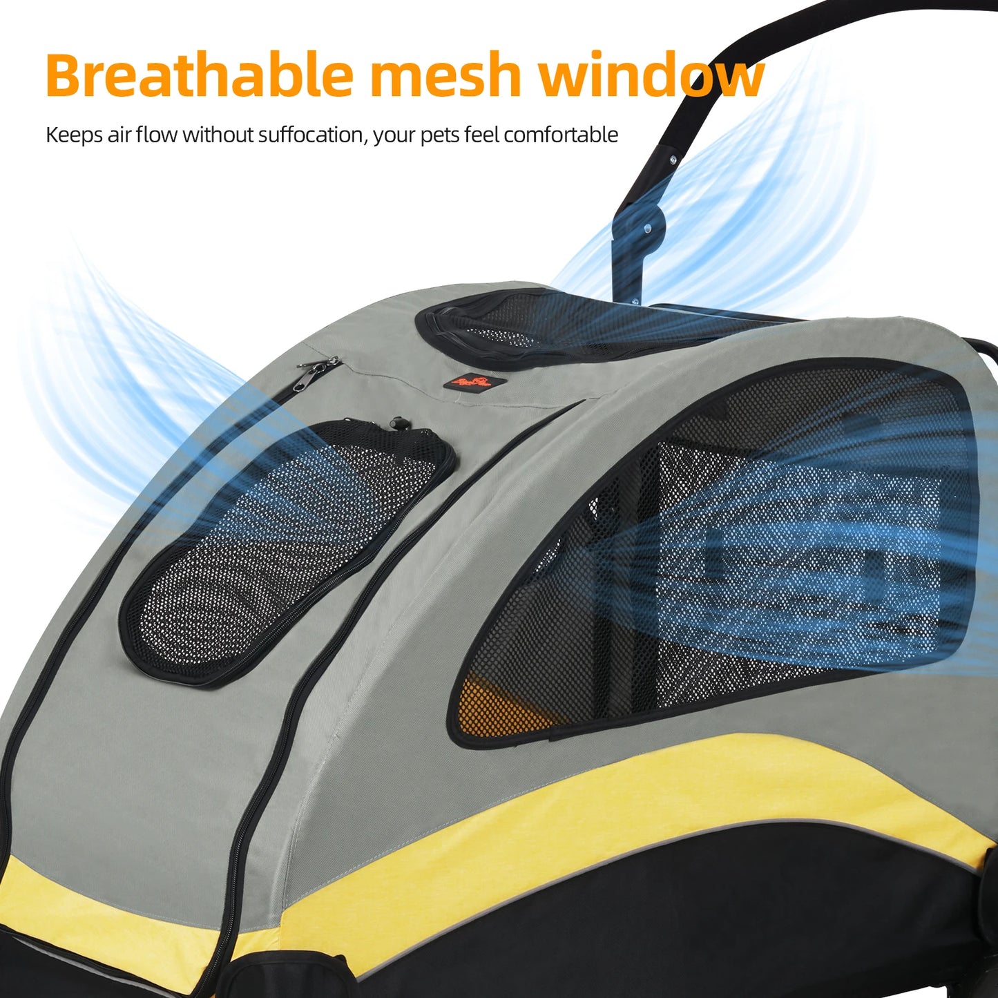 Portable Dog Stroller 4 Wheels for Large, Medium and multiple Dogs Foldable Pet Travel