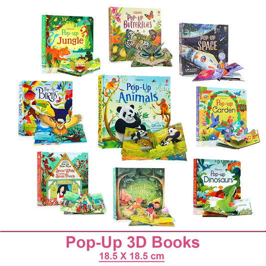 Young Children's Pop Up 3D Flap Picture English Books Fairy Tales Bedtime Reading Enlighten Learning Gift Montessori