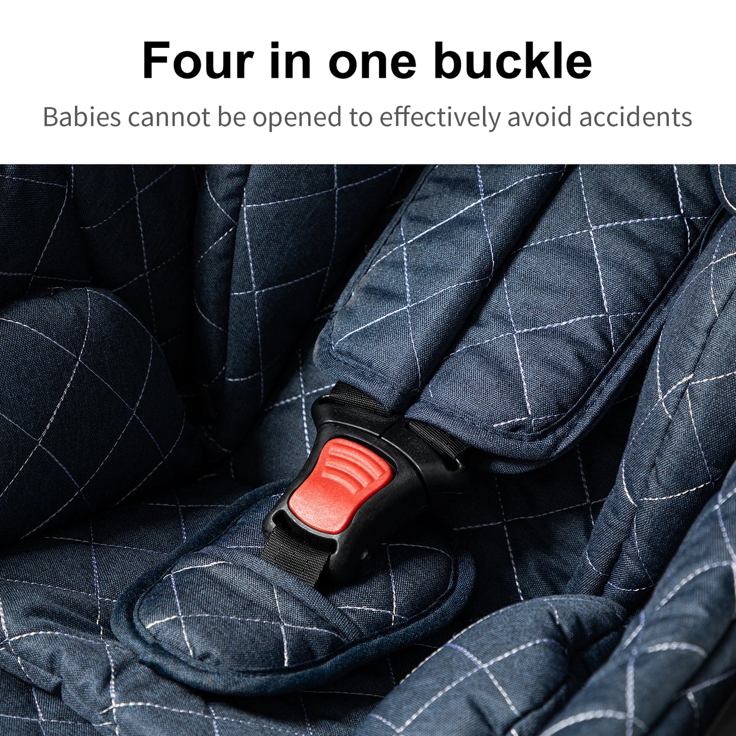 Baby Stroller 2 in 1 with Carrycot Reversible Seat 5-Point Harness for Newborn 0-3Y Lightweight Foldable 2-in-1 Baby Stroller
