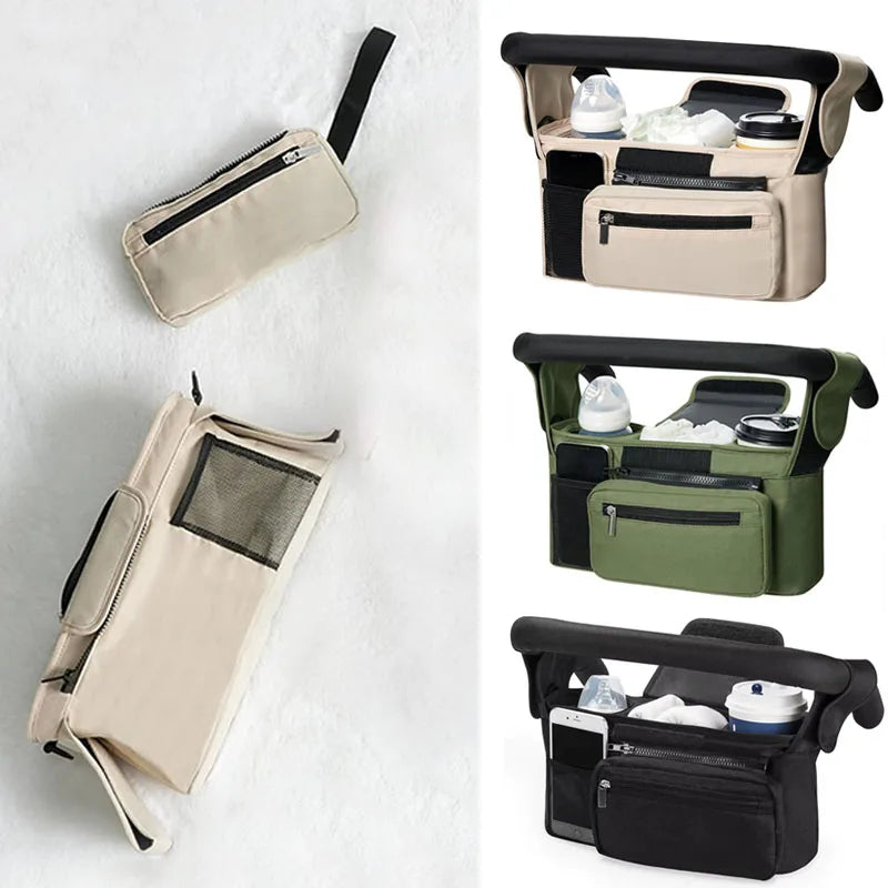 Baby Stroller Storage Large Capacity Travel Hanging Bag Mommy Bag Phone Bottle Holder Pram Diaper Bags Baby Stroller Accessories