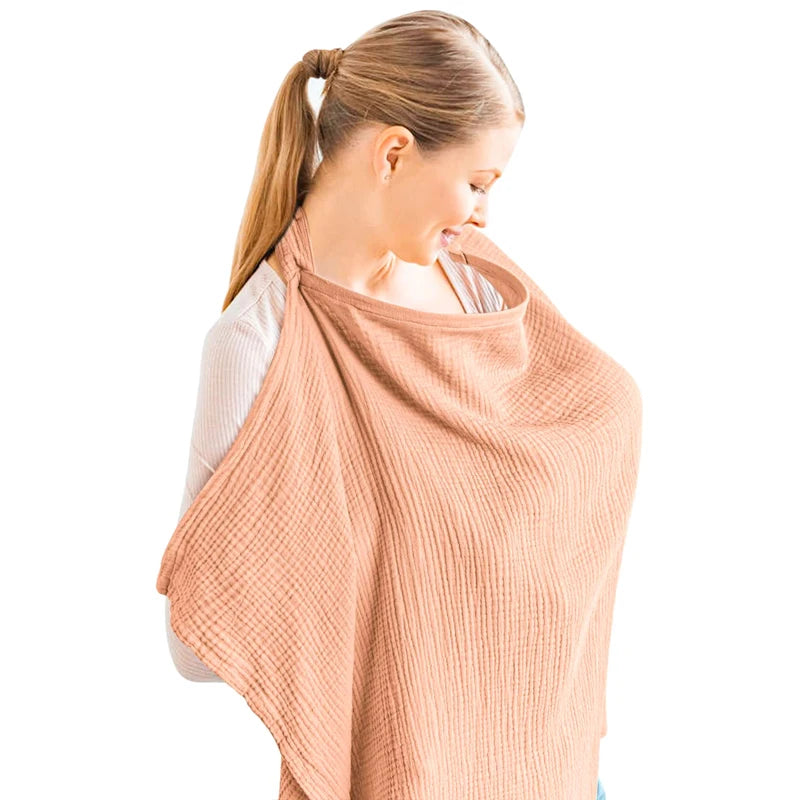 Nursing Breastfeeding Cotton Muslin Privacy Cover Cloth
