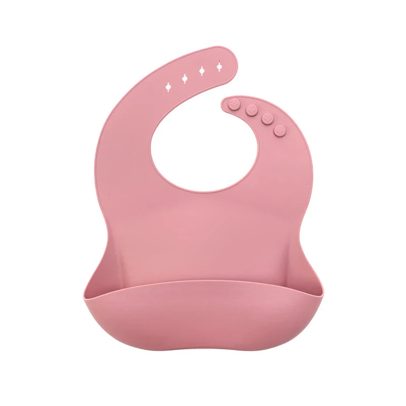 Soft Silicone Adjustable Unisex Baby Toddler Bibs