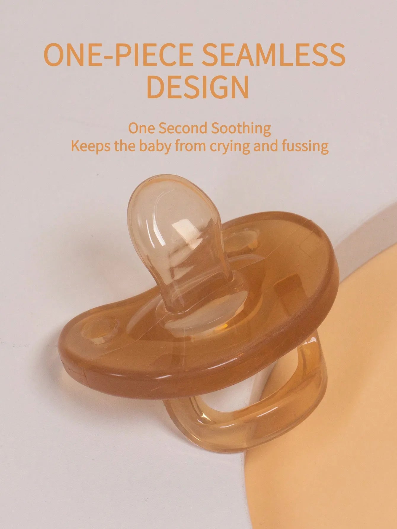 Baby Silicone Pacifier For Soothing Nighttime Sleep Flat Soft Breathable Design Baby Accessories Newborn