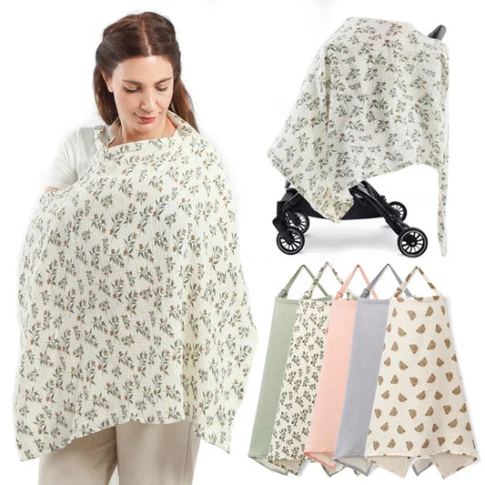 Mother Breastfeeding Cotton Cover Baby Feeding Nursing Covers Adjustable Privacy Breastfeeding Apron Stroller Blanket