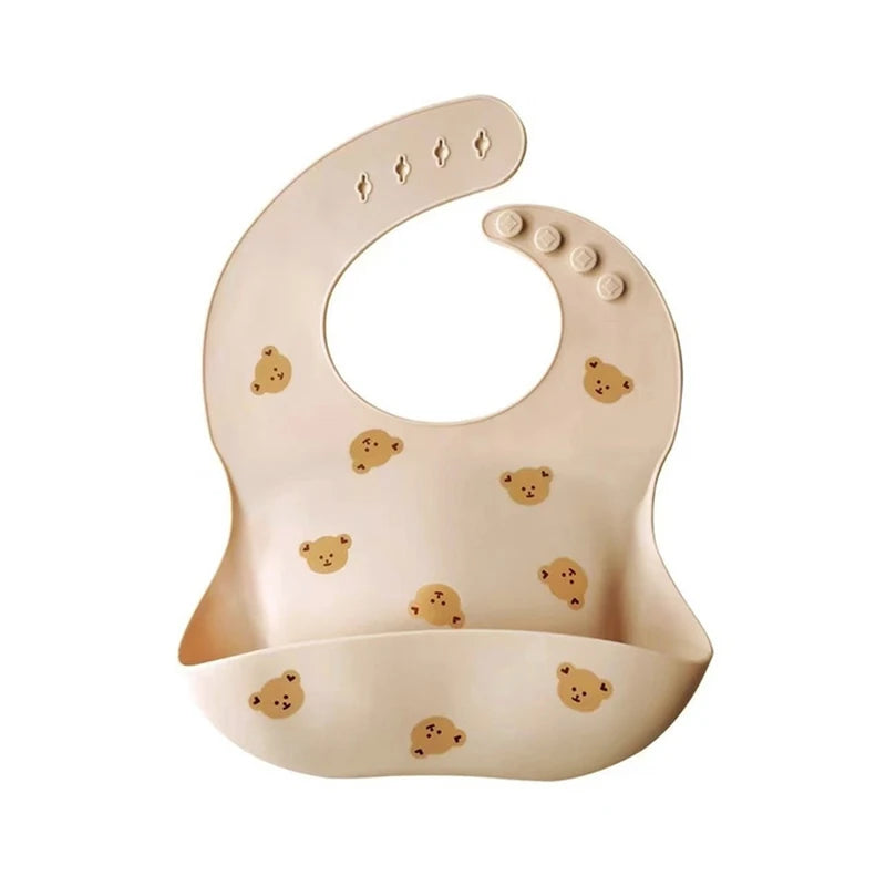 Soft Silicone Adjustable Unisex Baby Toddler Bibs